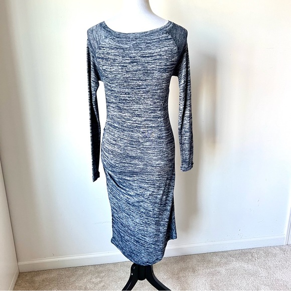 PHILOSOPHY REPUBLIC Clothing Heathered Ruched Body Hugging Dress—SZ. XS - Picture 4 of 15